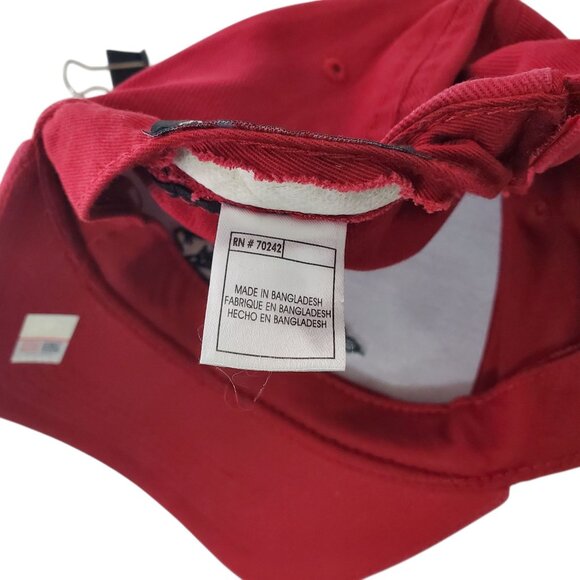 Arkansas Razorbacks Mascot Running Hog Logo Red Adjustable Hat Cap Embroidered - Picture 4 of 12